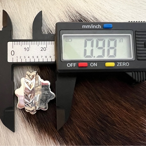 ❤️ Wild Horse Jasper Navajo Cluster Ring w Heart Center Adjustable Ring 9.1 Gm - Picture 11 of 14